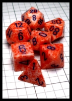 Dice : Dice - Dice Sets - Chessex Red Speckle with Blue Numerals POD - Ebay July 2015